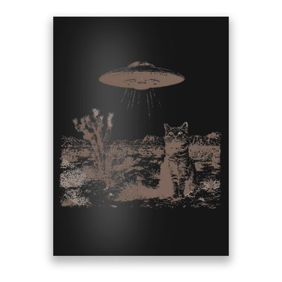 Vintage Ufo Cowboy Cats Western Cowboy Vintage 90s Poster