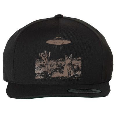 Vintage Ufo Cowboy Cats Western Cowboy Vintage 90s Wool Snapback Cap
