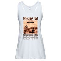 Vintage Ufo Cowboy Cat Missing Cat Female Orange Tabby Ladies Essential Flowy Tank