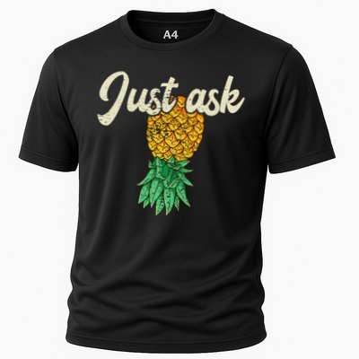 Vintage Upside Down Pineapple Just Ask Subtle Swinger Meaningful Gift Performance Shirt