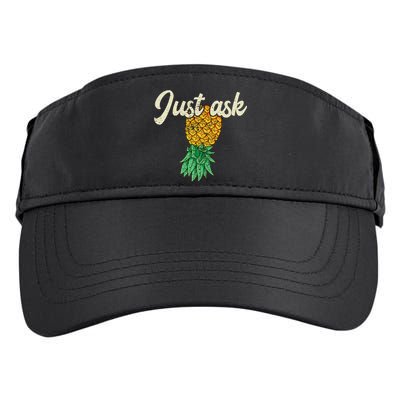 Vintage Upside Down Pineapple Just Ask Subtle Swinger Meaningful Gift Adult Drive Performance Visor
