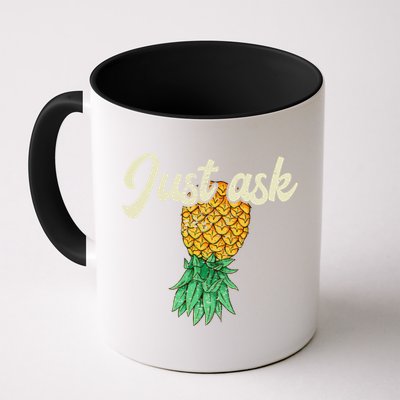 Vintage Upside Down Pineapple Just Ask Subtle Swinger Meaningful Gift Mug