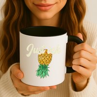 Vintage Upside Down Pineapple Just Ask Subtle Swinger Meaningful Gift Mug