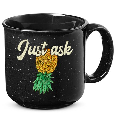 Vintage Upside Down Pineapple Just Ask Subtle Swinger Meaningful Gift 15oz Campfire Ceramic Mug