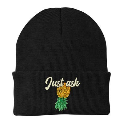 Vintage Upside Down Pineapple Just Ask Subtle Swinger Meaningful Gift Beanie