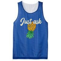 Vintage Upside Down Pineapple Just Ask Subtle Swinger Meaningful Gift Mesh Reversible Basketball Jersey Tank