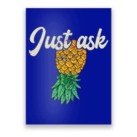 Vintage Upside Down Pineapple Just Ask Subtle Swinger Meaningful Gift Poster