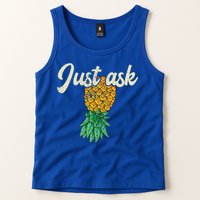 Vintage Upside Down Pineapple Just Ask Subtle Swinger Meaningful Gift Tank Top