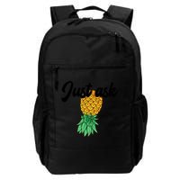 Vintage Upside Down Pineapple Just Ask Subtle Swinger Meaningful Gift Backpack