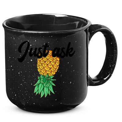 Vintage Upside Down Pineapple Just Ask Subtle Swinger Meaningful Gift 15oz Campfire Ceramic Mug