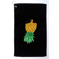Vintage Upside Down Pineapple Just Ask Subtle Swinger Meaningful Gift Golf Towel