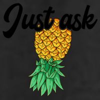 Vintage Upside Down Pineapple Just Ask Subtle Swinger Meaningful Gift Golf Towel