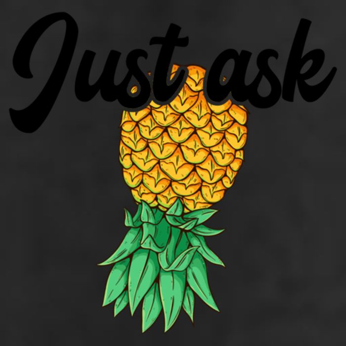 Vintage Upside Down Pineapple Just Ask Subtle Swinger Meaningful Gift Golf Towel