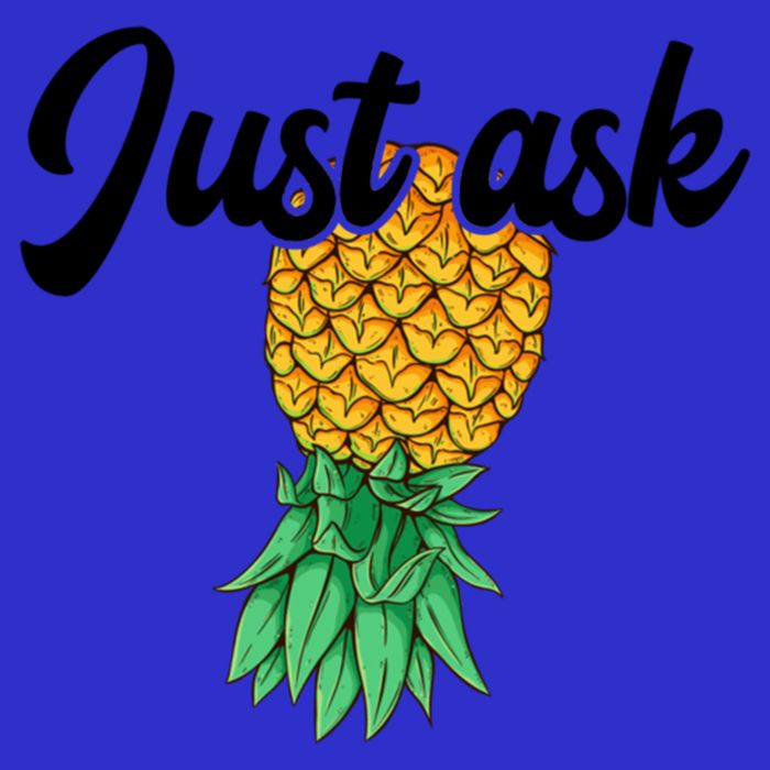 Vintage Upside Down Pineapple Just Ask Subtle Swinger Meaningful Gift Womens T-Shirt