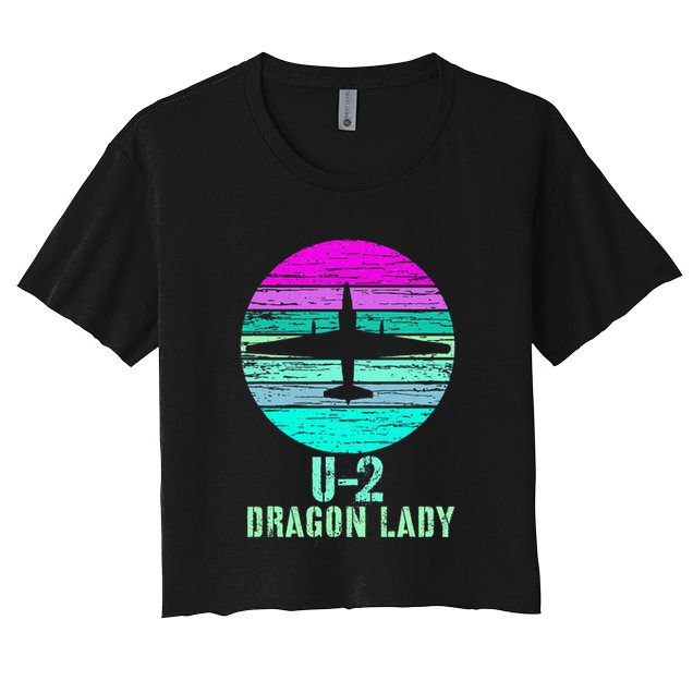 Vintage U.2 Dragon Lady Spy Plane Military Crop Top