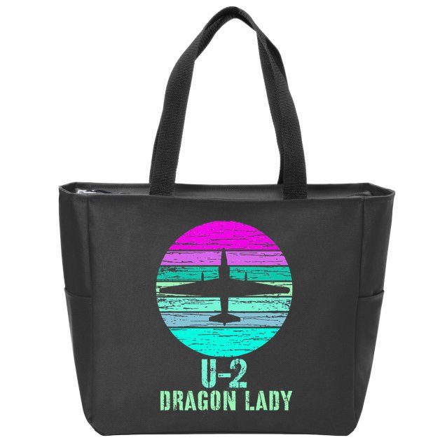 Vintage U.2 Dragon Lady Spy Plane Military Zip Tote Bag
