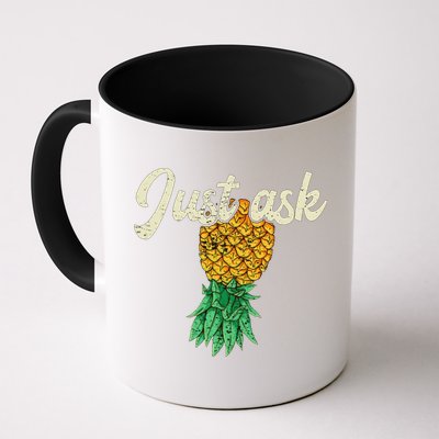 Vintage Upside Down Pineapple Just Ask Subtle Swinger Meaningful Gift Mug