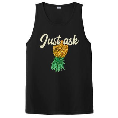 Vintage Upside Down Pineapple Just Ask Subtle Swinger Meaningful Gift PosiCharge Competitor Tank