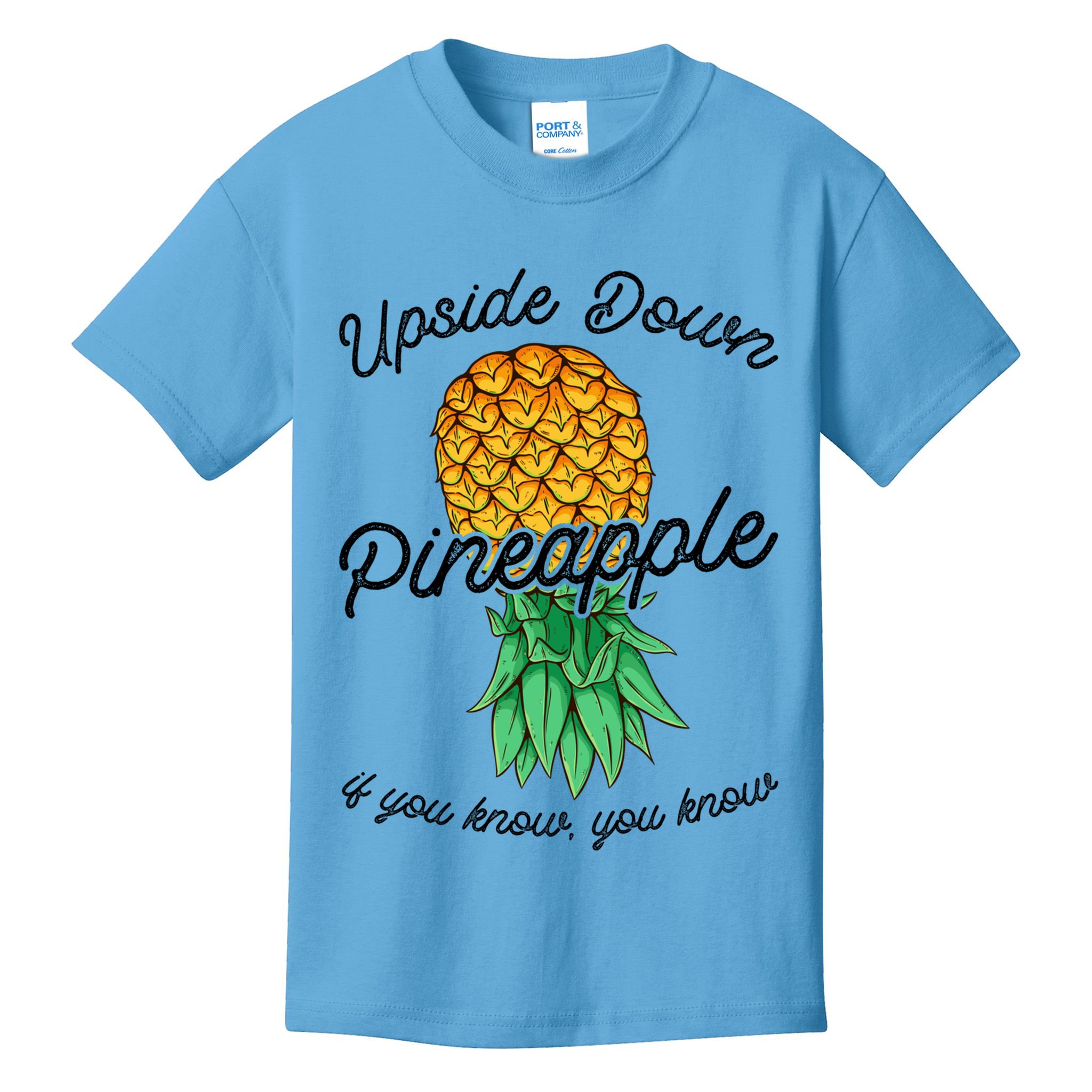 Vintage Upside Down Pineapple Subtle Swinger Cool Gift Kids T-Shirt