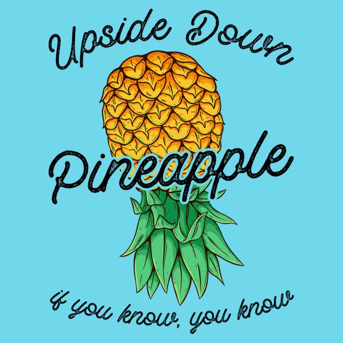 Vintage Upside Down Pineapple Subtle Swinger Cool Gift Kids T-Shirt