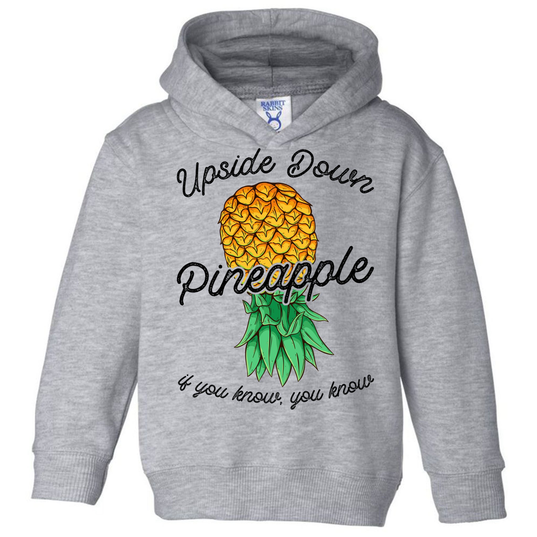 Vintage Upside Down Pineapple Subtle Swinger Cool Gift Toddler Hoodie