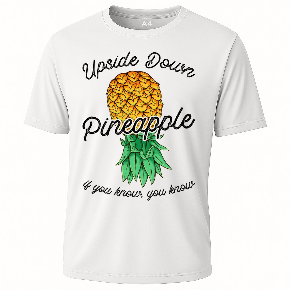 Vintage Upside Down Pineapple Subtle Swinger Cool Gift Cooling Performance Crew T-Shirt