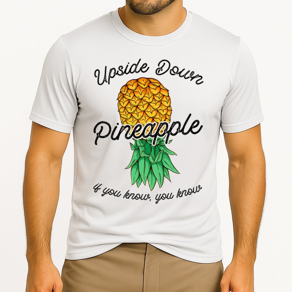 Vintage Upside Down Pineapple Subtle Swinger Cool Gift Cooling Performance Crew T-Shirt
