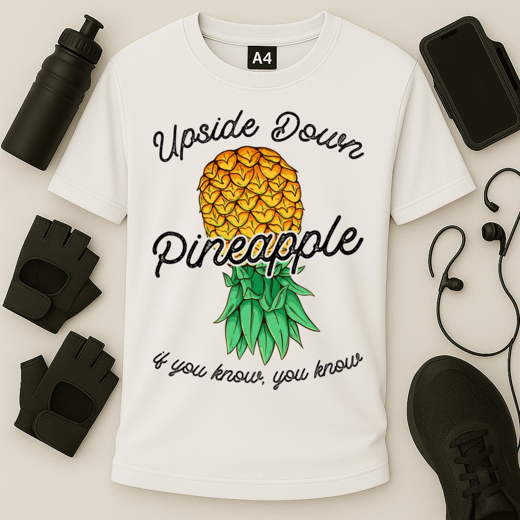 Vintage Upside Down Pineapple Subtle Swinger Cool Gift Cooling Performance Crew T-Shirt