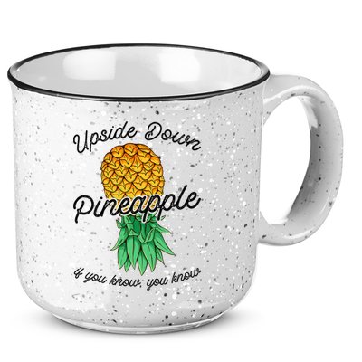Vintage Upside Down Pineapple Subtle Swinger Cool Gift 15oz Campfire Ceramic Mug