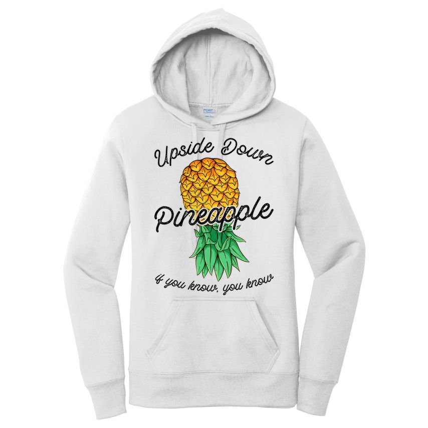 Vintage Upside Down Pineapple Subtle Swinger Cool Gift Women's Pullover Hoodie