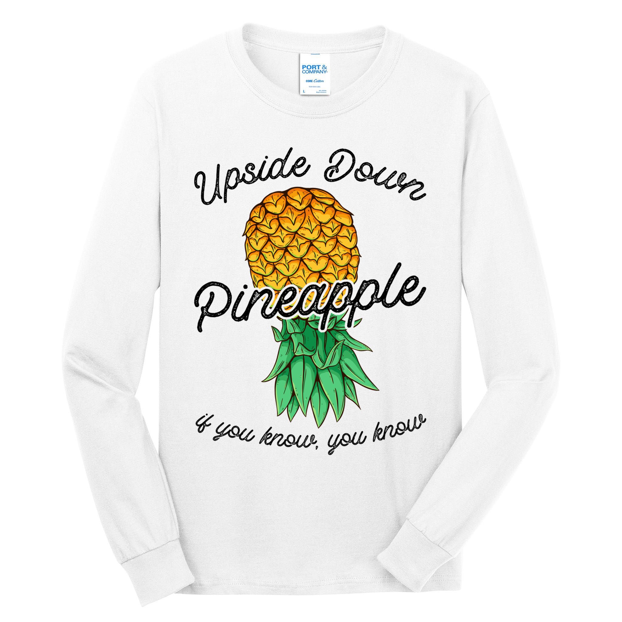 Vintage Upside Down Pineapple Subtle Swinger Cool Gift Tall Long Sleeve T-Shirt