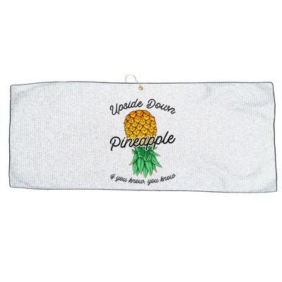 Vintage Upside Down Pineapple Subtle Swinger Cool Gift Large Microfiber Waffle Golf Towel