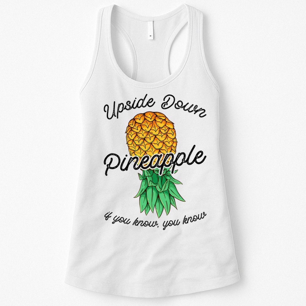 Vintage Upside Down Pineapple Subtle Swinger Cool Gift Womens Tank Top