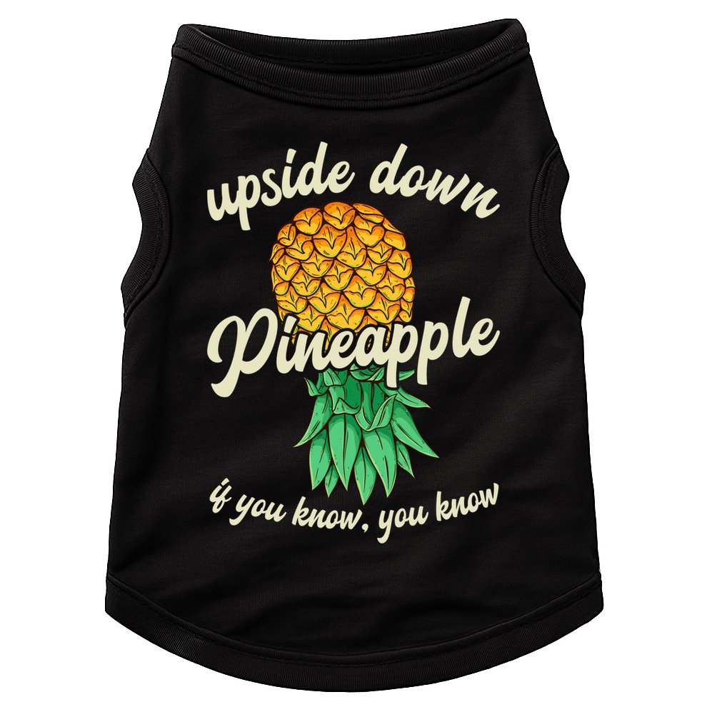 Vintage Upside Down Pineapple Subtle Swinger Gift Doggie Tank
