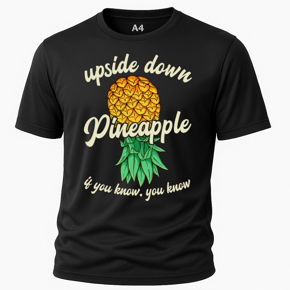 Vintage Upside Down Pineapple Subtle Swinger Gift Cooling Performance Crew T-Shirt