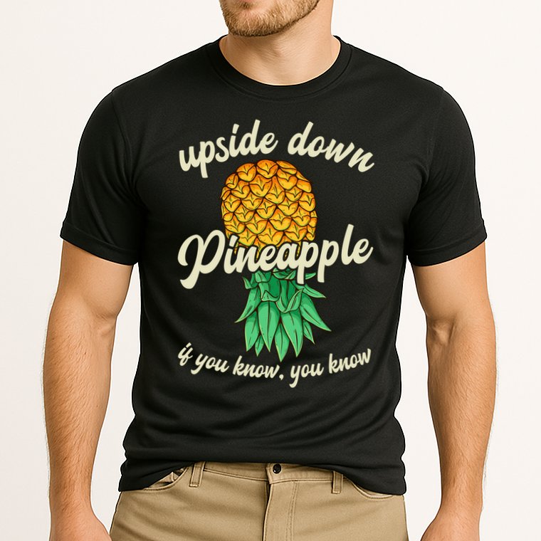 Vintage Upside Down Pineapple Subtle Swinger Gift Cooling Performance Crew T-Shirt
