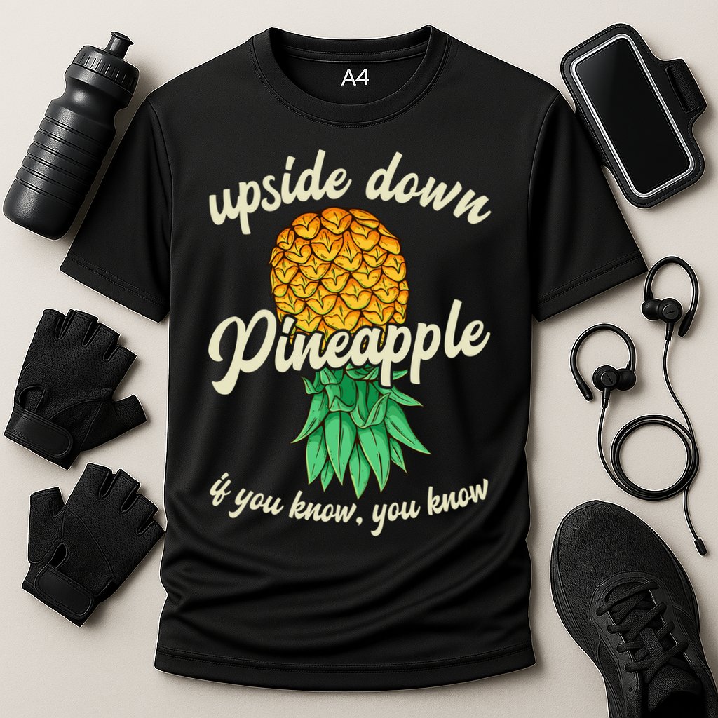 Vintage Upside Down Pineapple Subtle Swinger Gift Cooling Performance Crew T-Shirt