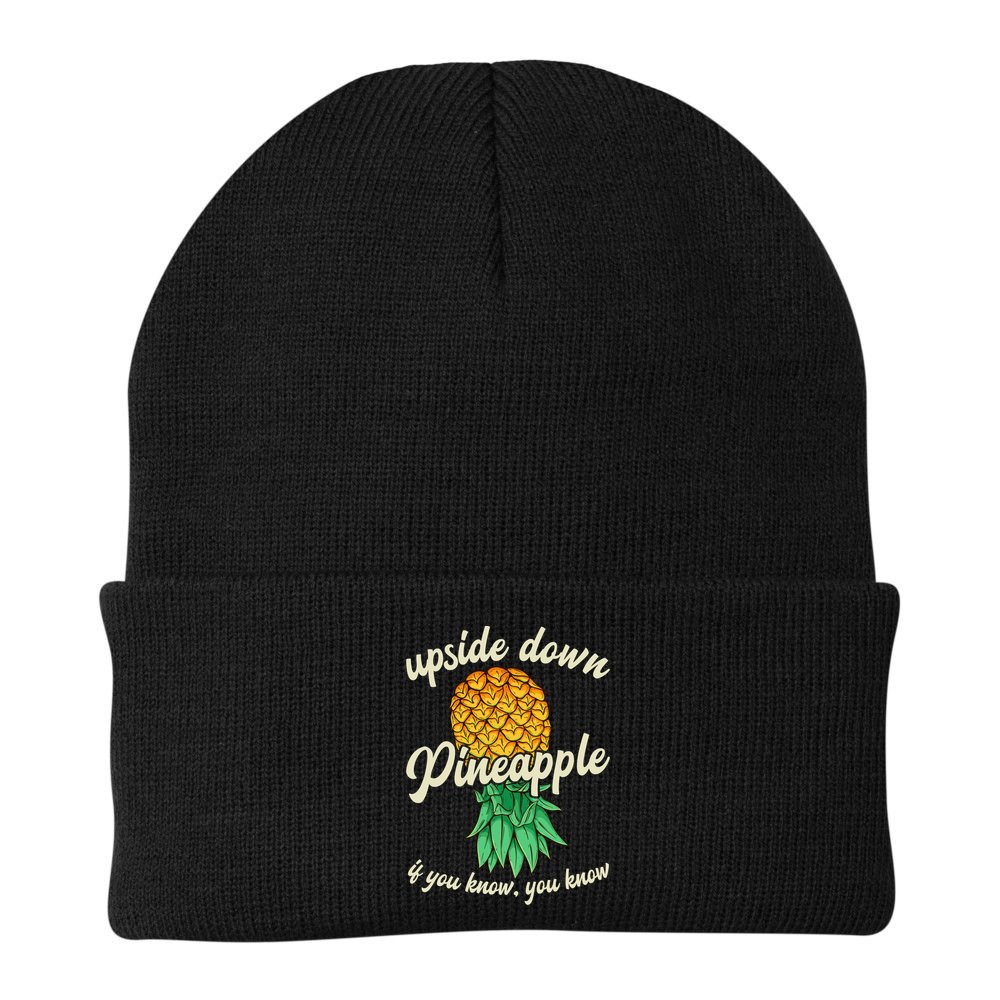 Vintage Upside Down Pineapple Subtle Swinger Gift Beanie
