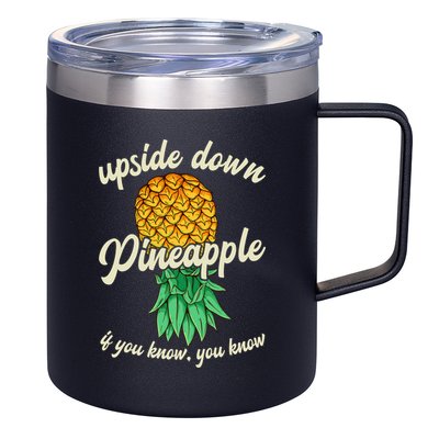 Vintage Upside Down Pineapple Subtle Swinger Gift 12oz Stainless Steel Coffee Mug