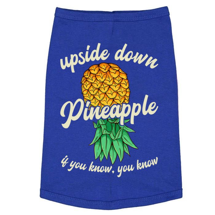 Vintage Upside Down Pineapple Subtle Swinger Gift Doggie Tank