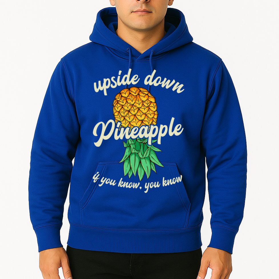 Vintage Upside Down Pineapple Subtle Swinger Gift Hoodie
