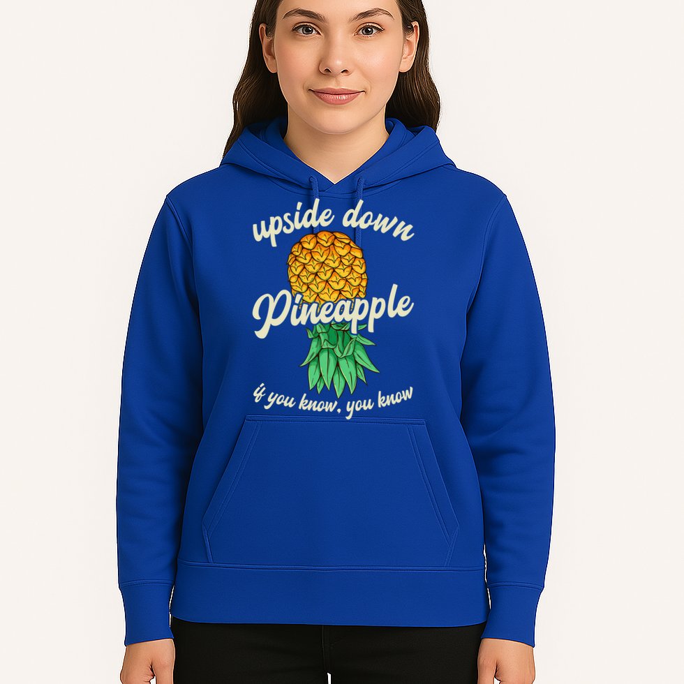 Vintage Upside Down Pineapple Subtle Swinger Gift Hoodie