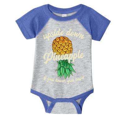 Vintage Upside Down Pineapple Subtle Swinger Gift Infant Baby Jersey Bodysuit