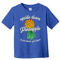 Vintage Upside Down Pineapple Subtle Swinger Gift Toddler T-Shirt