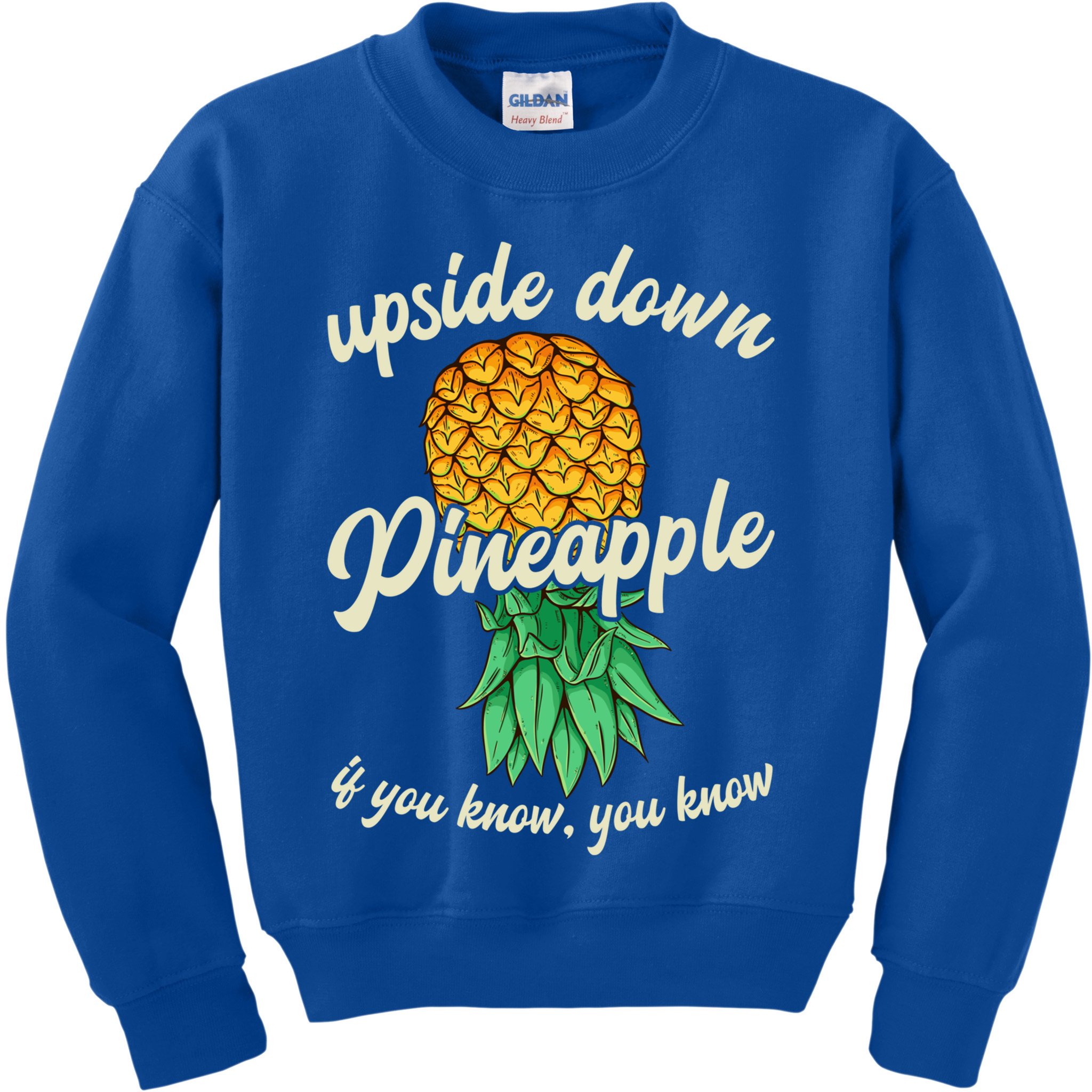 Vintage Upside Down Pineapple Subtle Swinger Gift Kids Sweatshirt