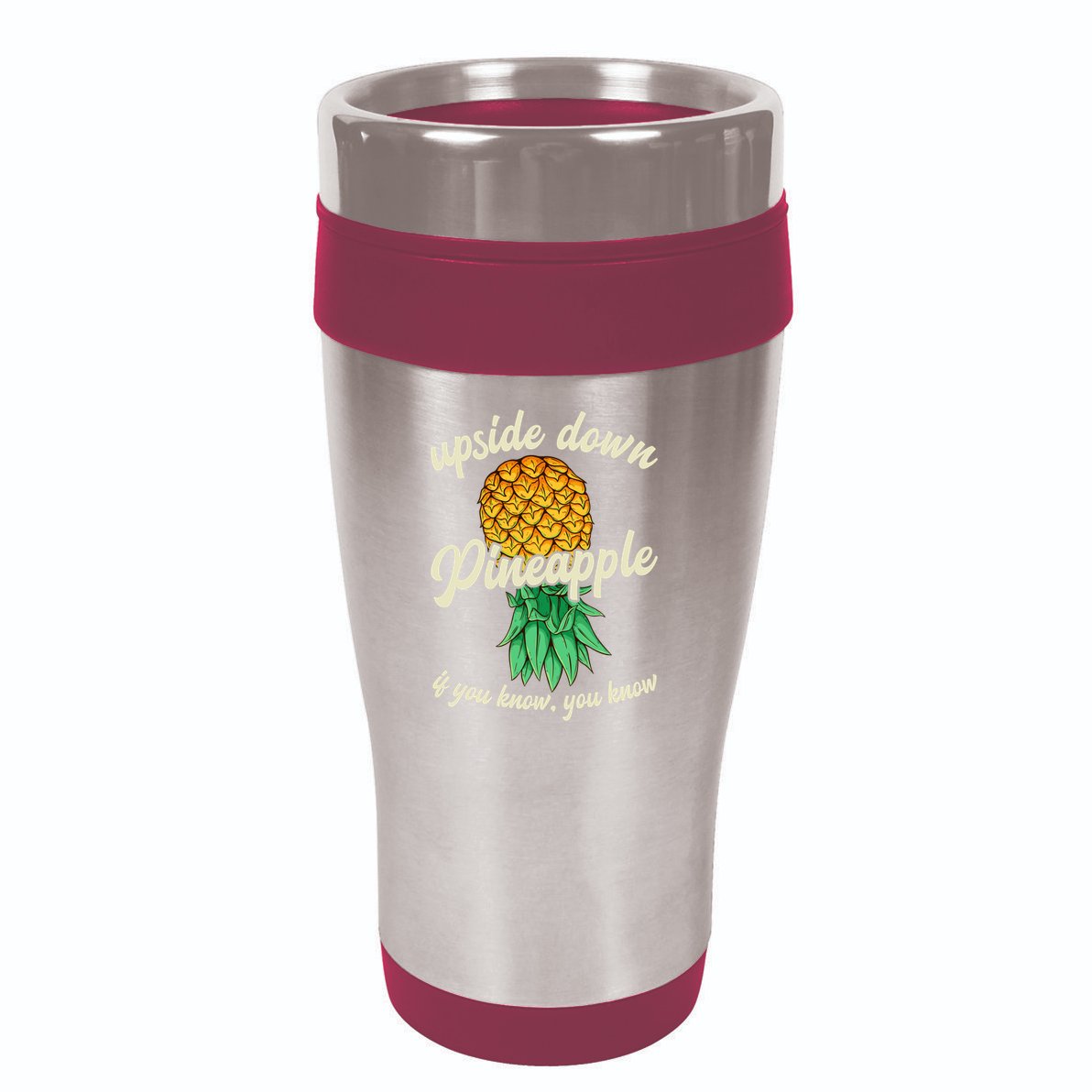 Vintage Upside Down Pineapple Subtle Swinger Gift 16oz Travel Tumbler