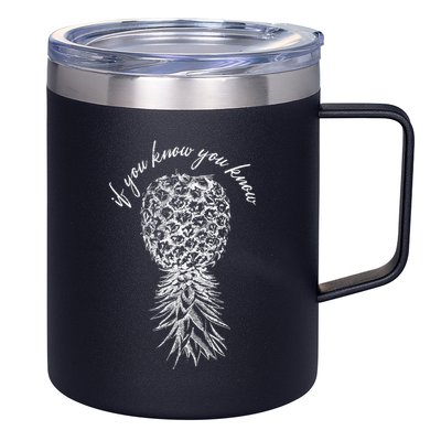 Vintage Upside Down Pineapple Subtle Swinger Gift 12oz Stainless Steel Coffee Mug