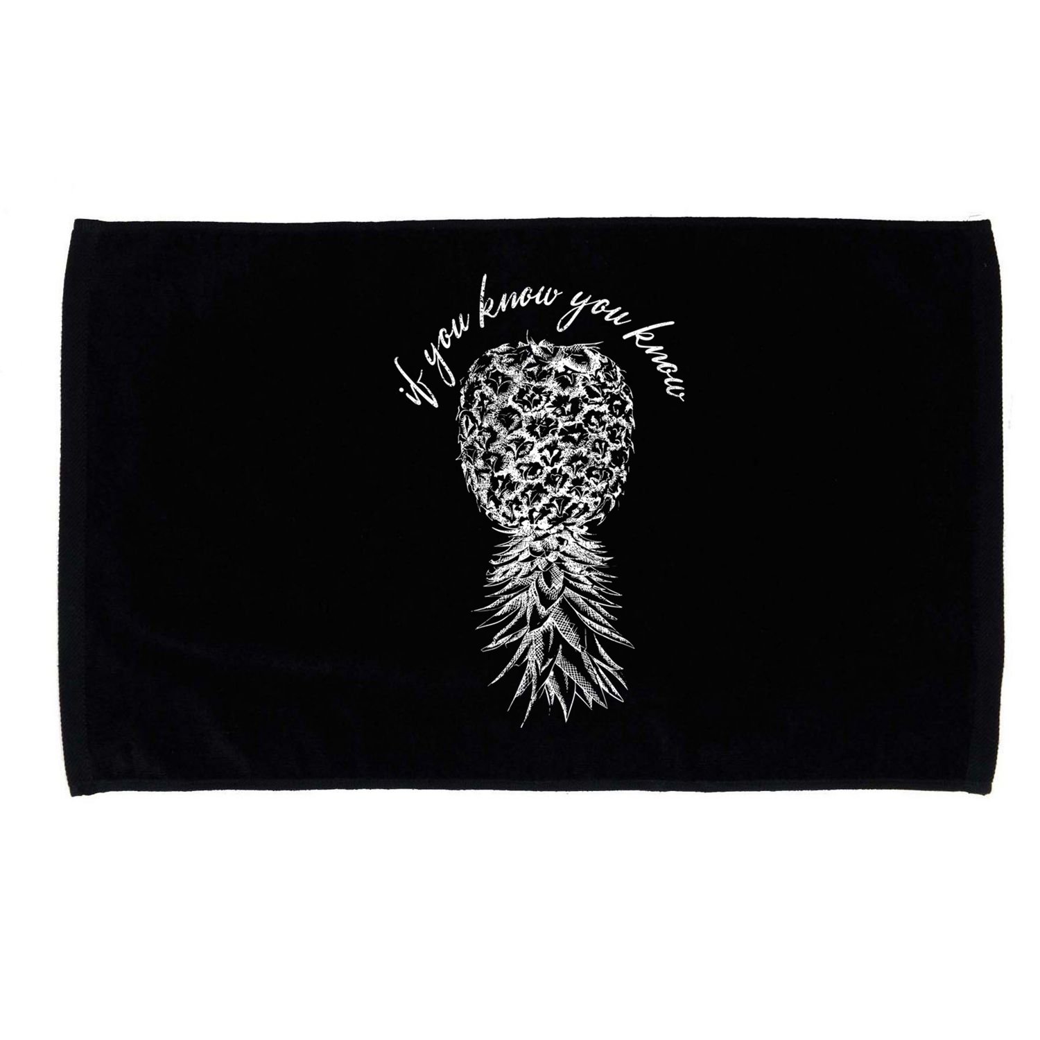 Vintage Upside Down Pineapple Subtle Swinger Gift Microfiber Hand Towel