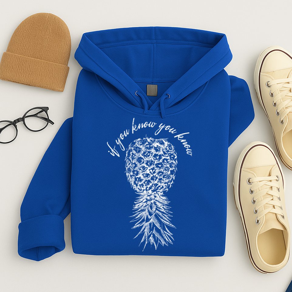 Vintage Upside Down Pineapple Subtle Swinger Gift Hoodie