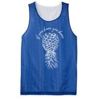 Vintage Upside Down Pineapple Subtle Swinger Gift Mesh Reversible Basketball Jersey Tank